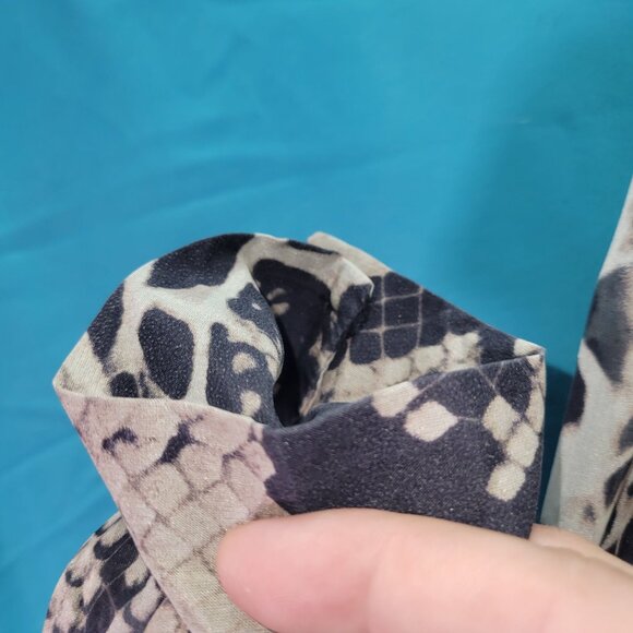 Tyler Kim Womens Snake Print Long Sleeve Dress Size L - Picture 7 of 13